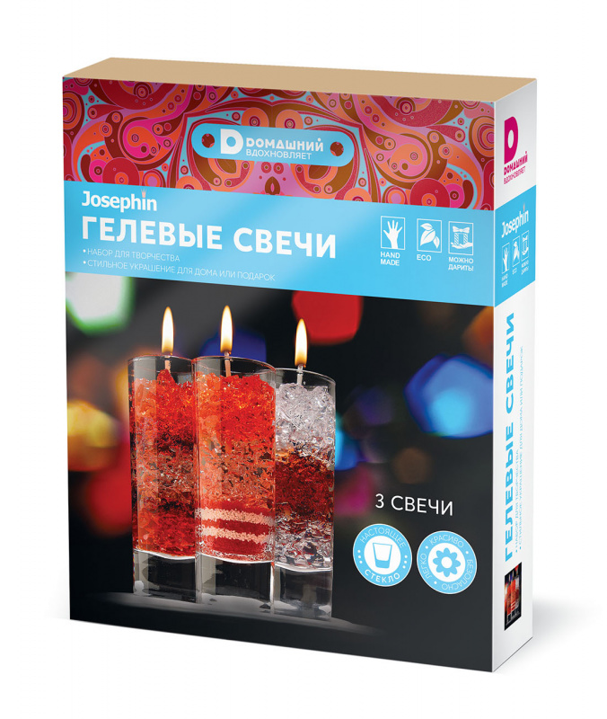 404110 Домашний Гелевые свечи Калейдоскоп