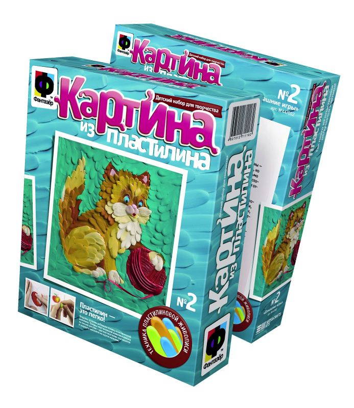 447002 Картина из пластилина Домашние игры