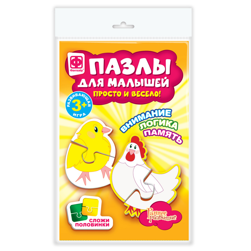 349007 Пазлы для малышей КУРОЧКА и ЦЫПЛЕНОК