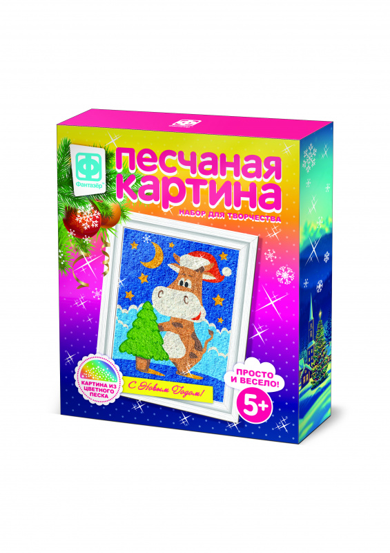407207 Песчаная картина У ЁЛОЧКИ